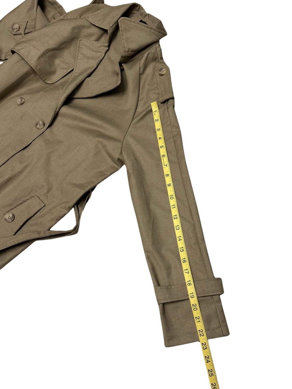 Lioness Trench Coat Medium Taupe Belted Double Breasted Maxi Lightweight NWOT - Picture 11 of 12